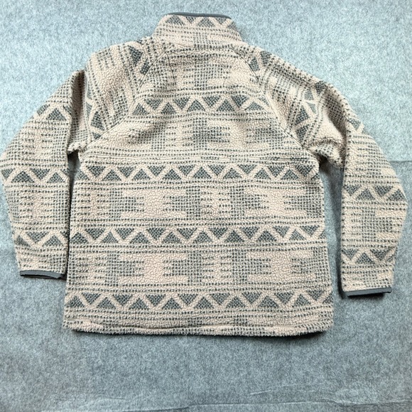 Carhartt Fleece Pullover Relaxed Fit Geo Aztec Warm Taupe, Women's Size XL - Picture 5 of 7